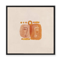 Tangerine Faces I | Framed Canvas