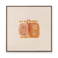 Tangerine Faces I | Framed Canvas