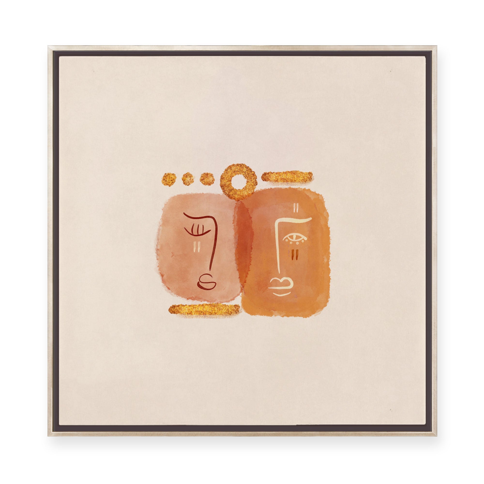 Tangerine Faces I | Framed Canvas