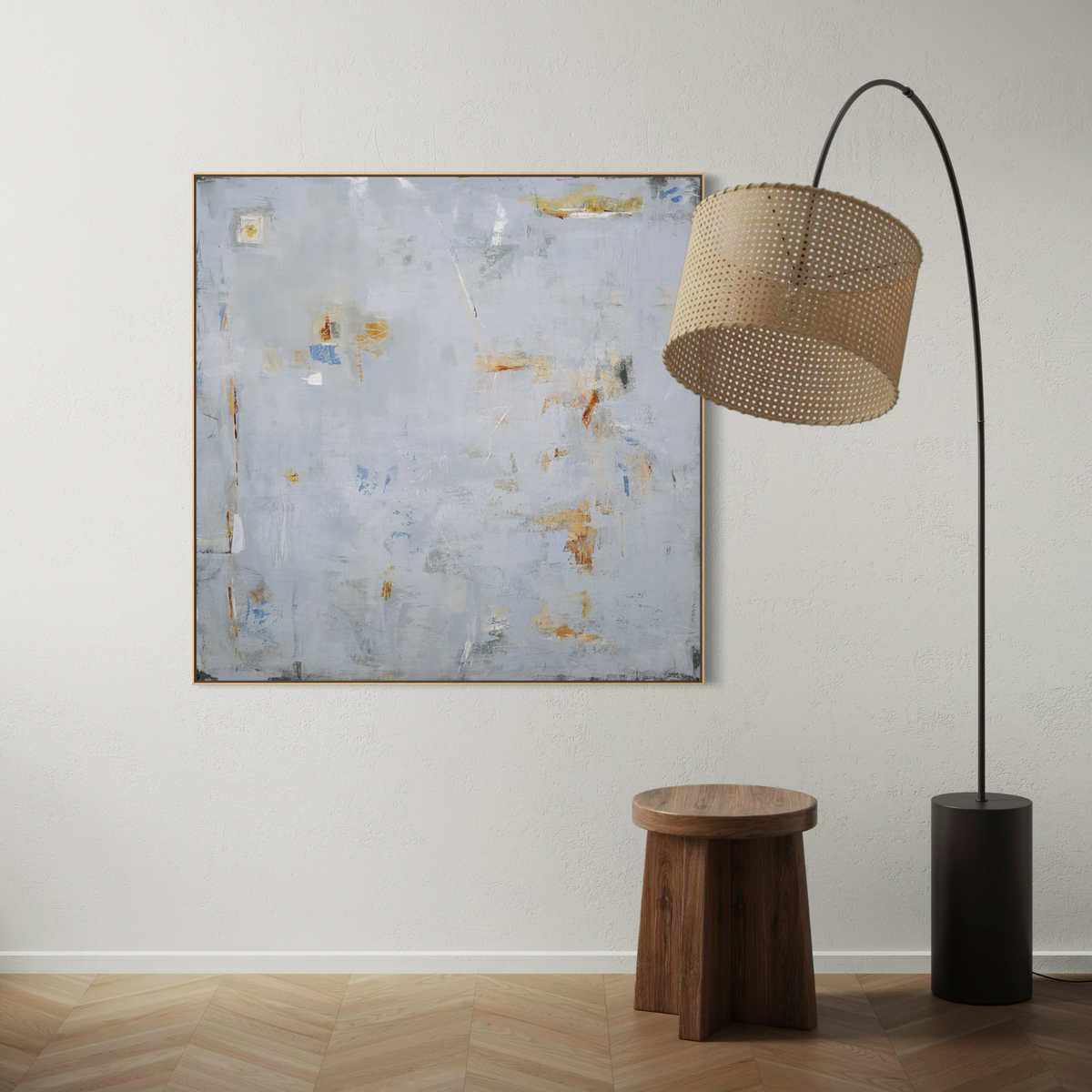 Abstract in Blue 2 | Framed Canvas