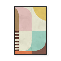 Abstract Geometric Blocks | Framed Canvas