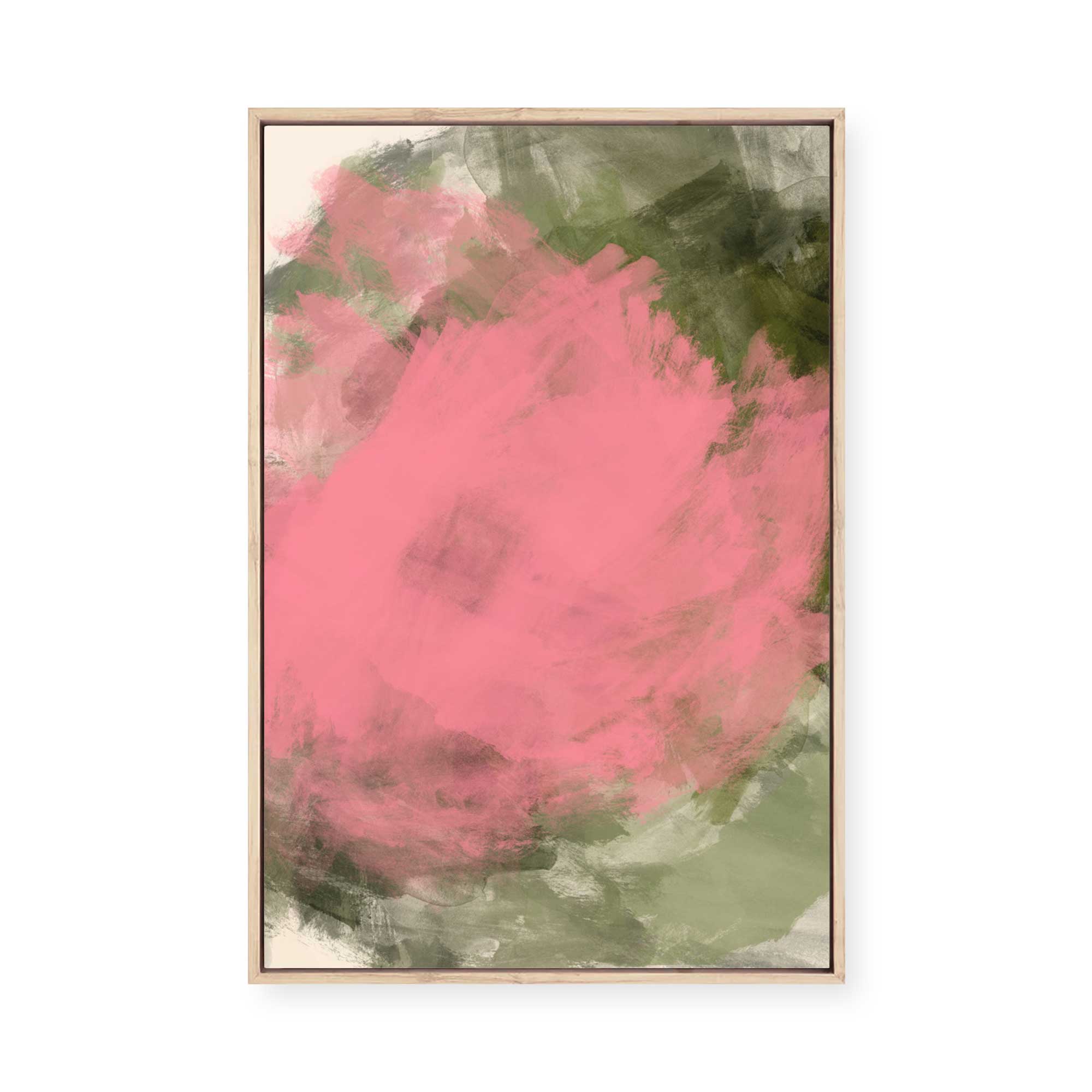 Abstract Rose Bloom | Framed Canvas