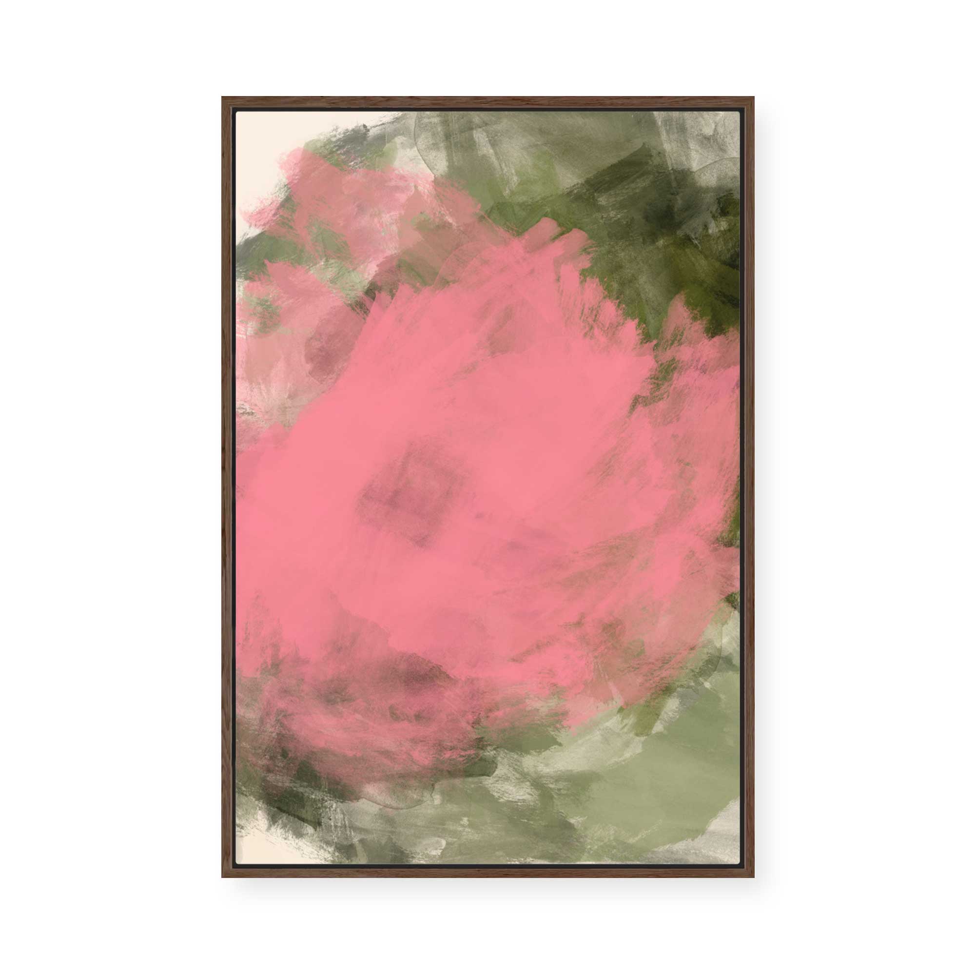 Abstract Rose Bloom | Framed Canvas