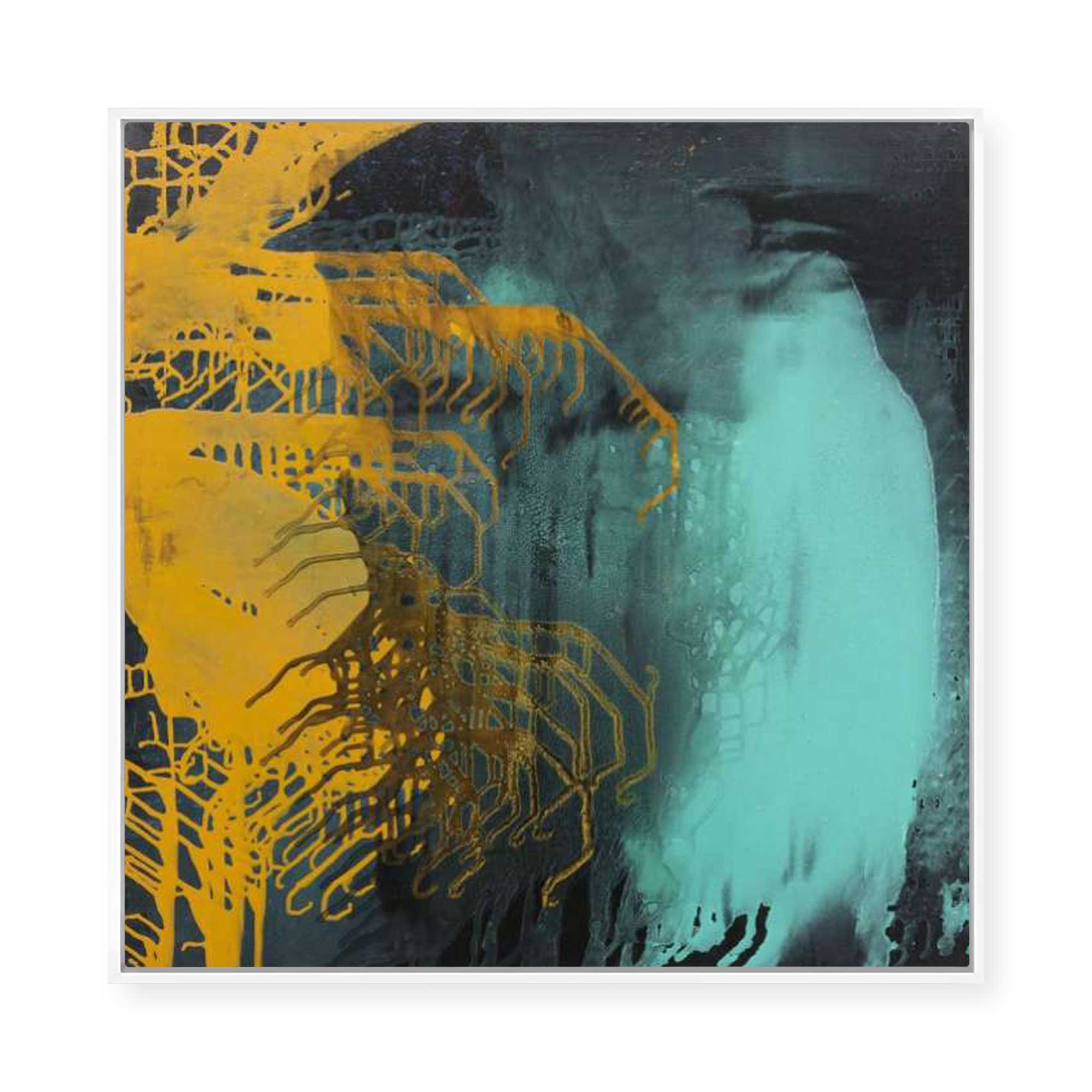 Aqua Shores | Framed Canvas
