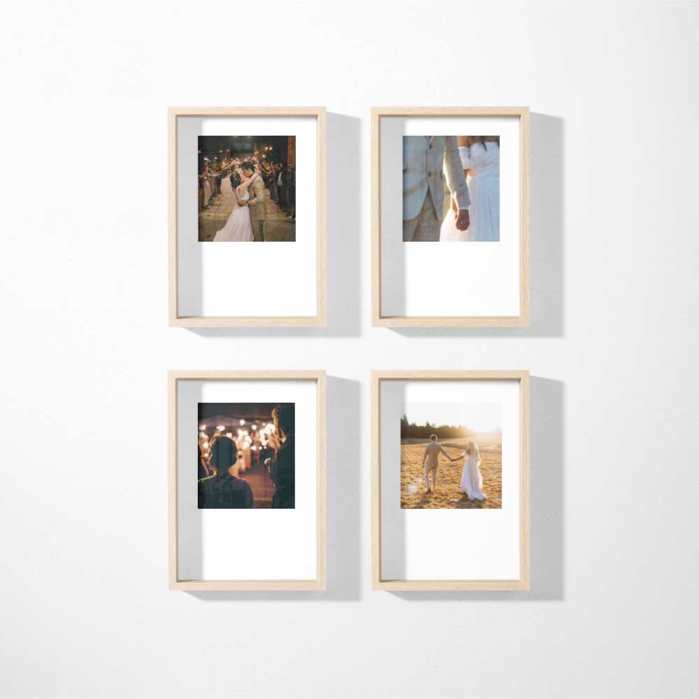 Print & Frame | Gallery Set of 4 | Bottom Heavy Borders