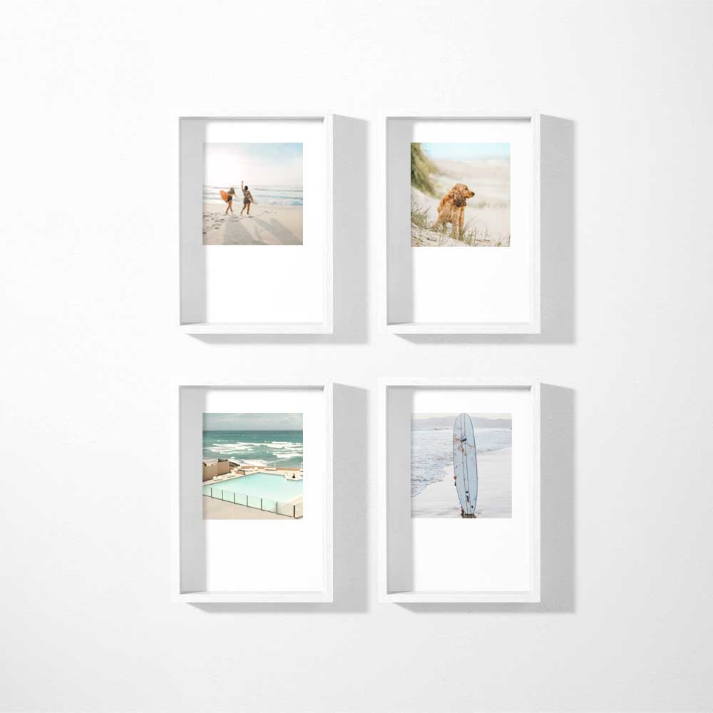 Print & Frame | Gallery Set of 4 | Bottom Heavy Borders