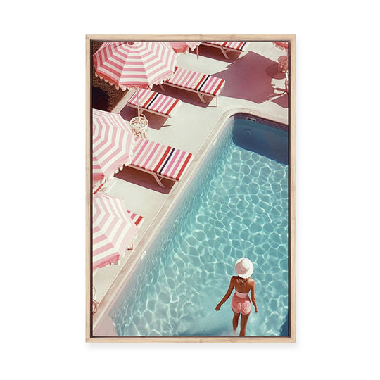 Barbie Core Pool | Framed Canvas