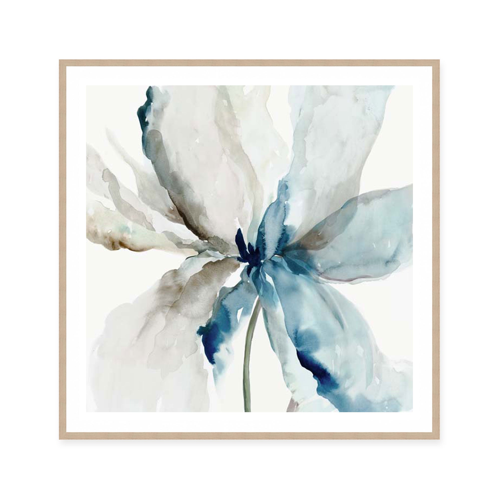 Blue Transparent Floral