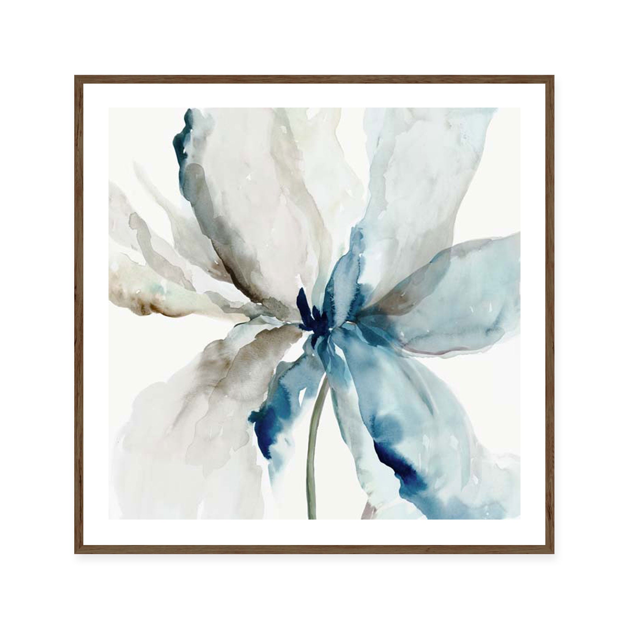 Blue Transparent Floral