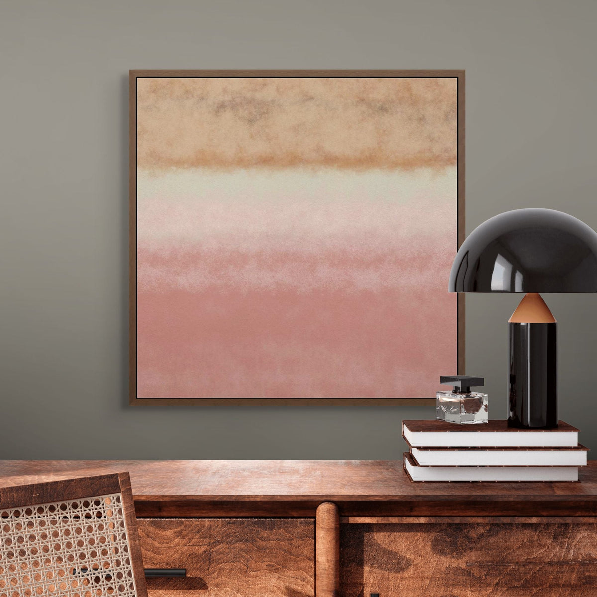 Blush Mist II | Framed Canvas