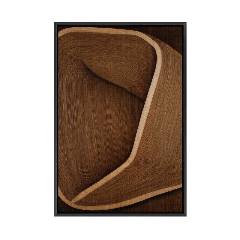 Caramel Lines I | Framed Canvas