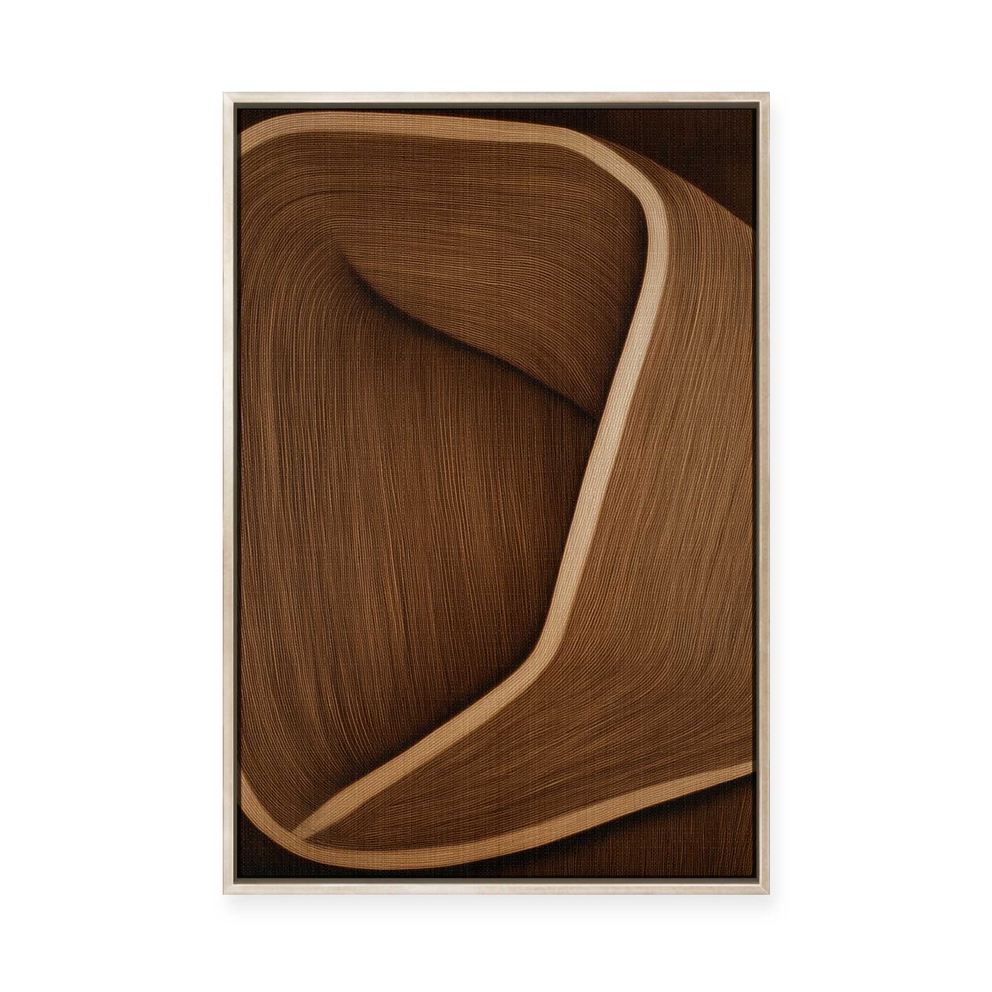 Caramel Lines I | Framed Canvas