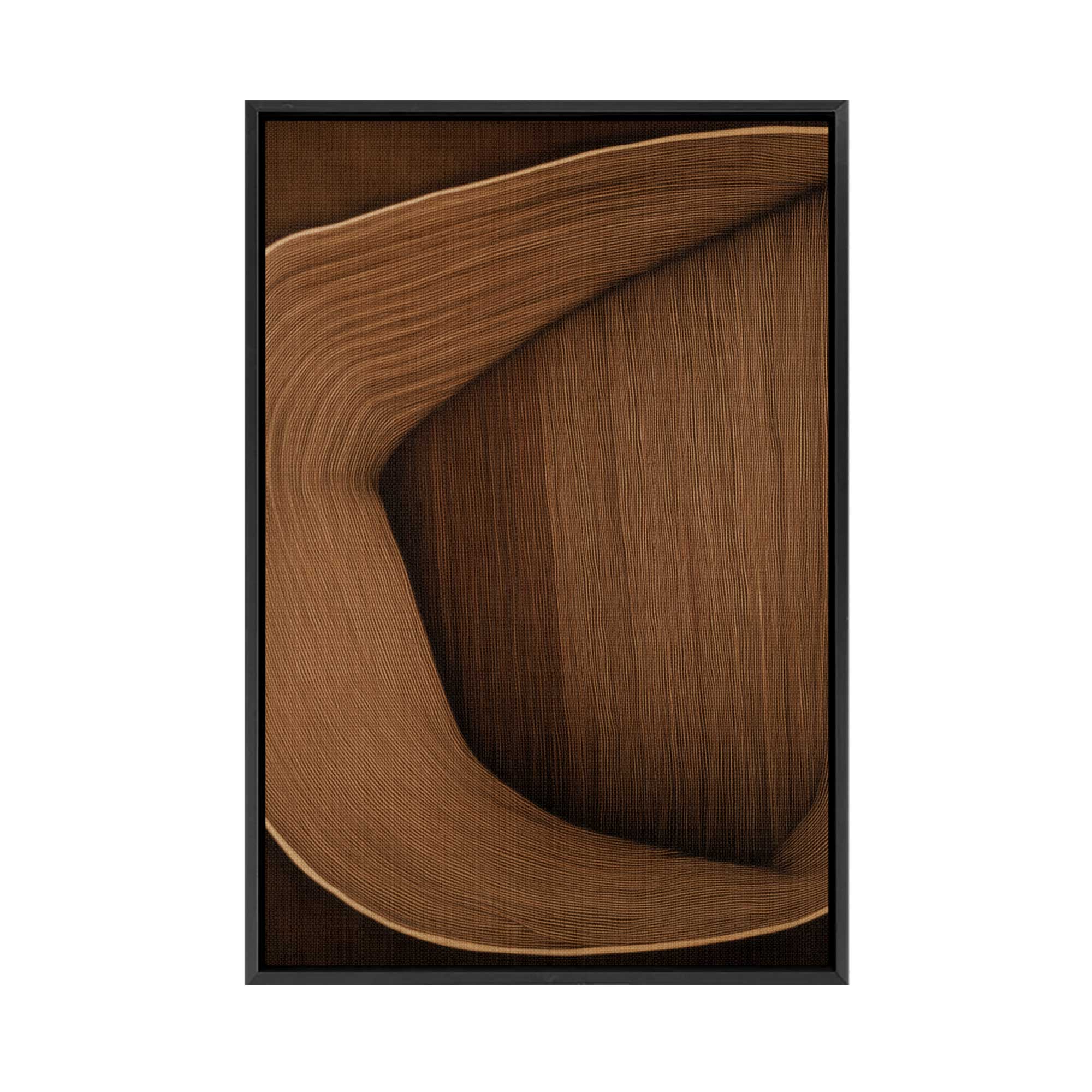 Caramel Lines II | Framed Canvas