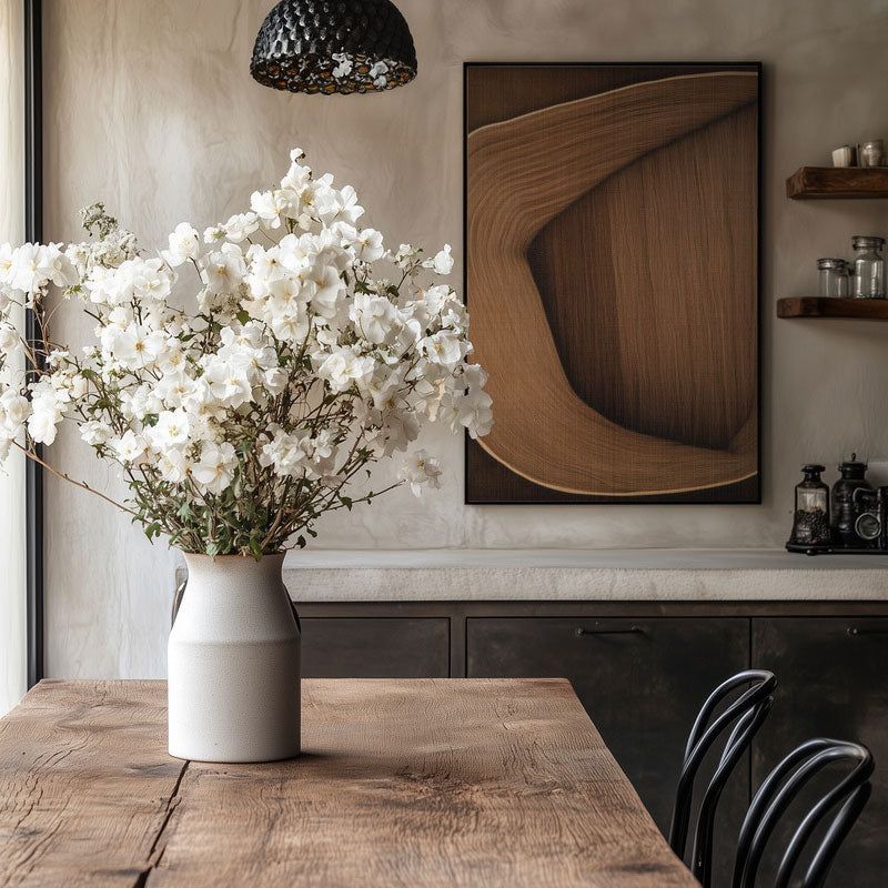 Caramel Lines II | Framed Canvas