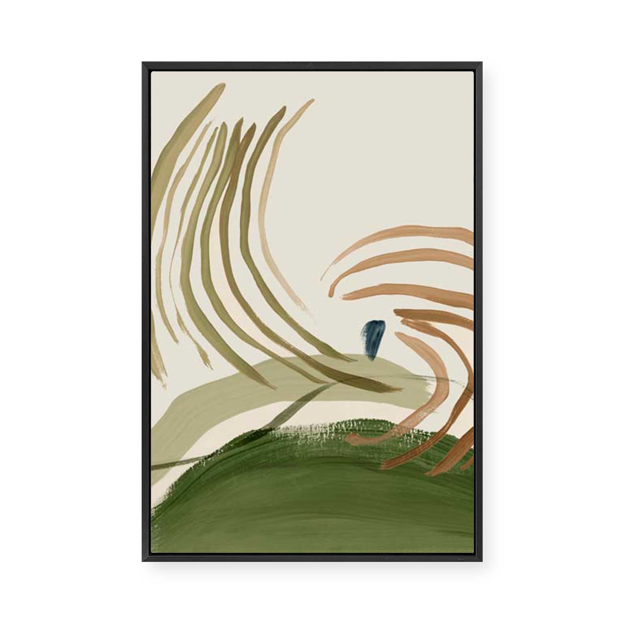Brushstrokes in Earthy Harmony II | Framed Canvas