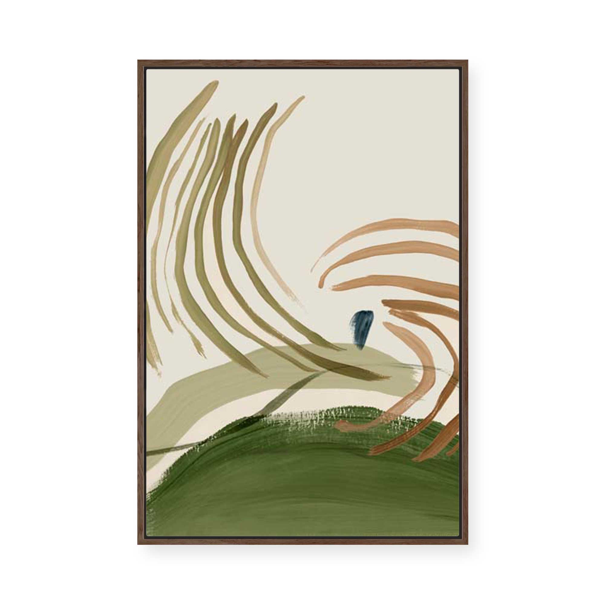 Brushstrokes in Earthy Harmony II | Framed Canvas