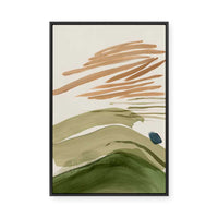 Brushstrokes in Earthy Harmony I | Framed Canvas