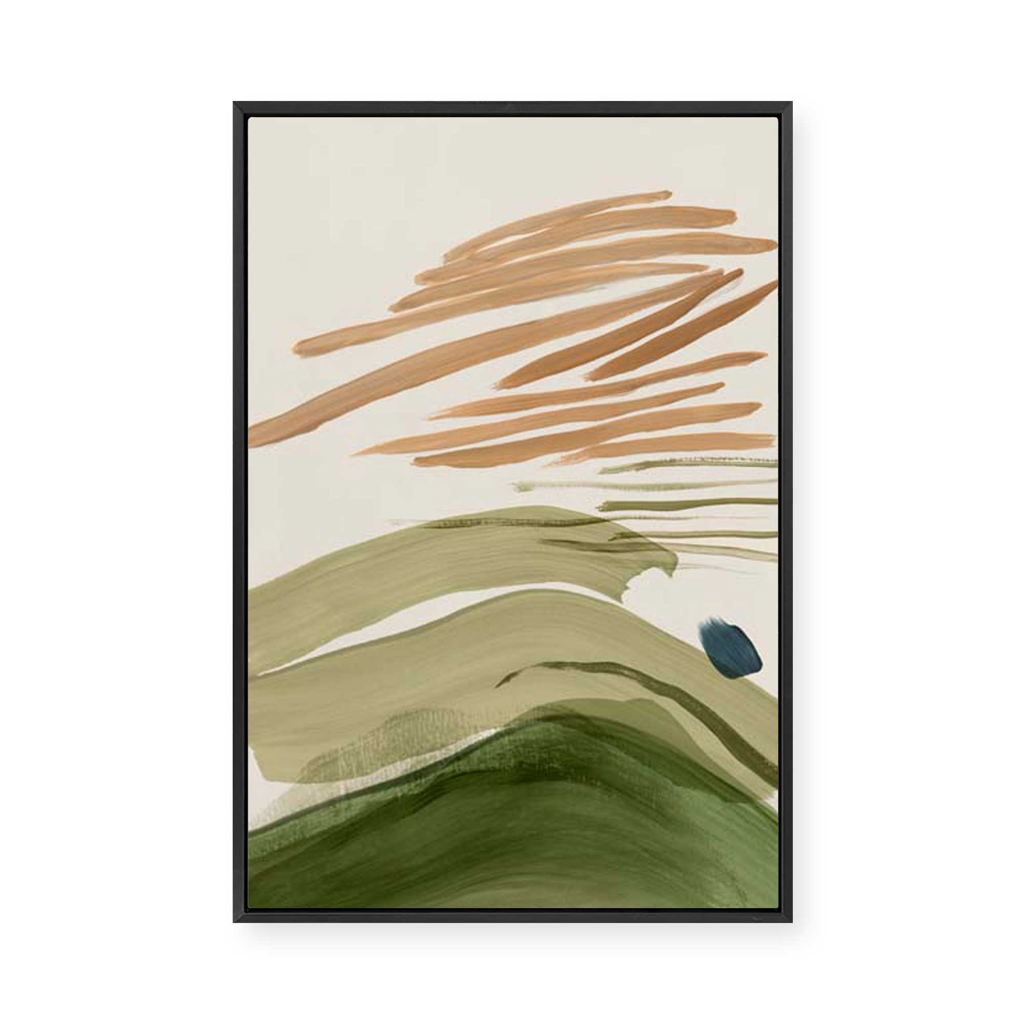 Brushstrokes in Earthy Harmony I | Framed Canvas