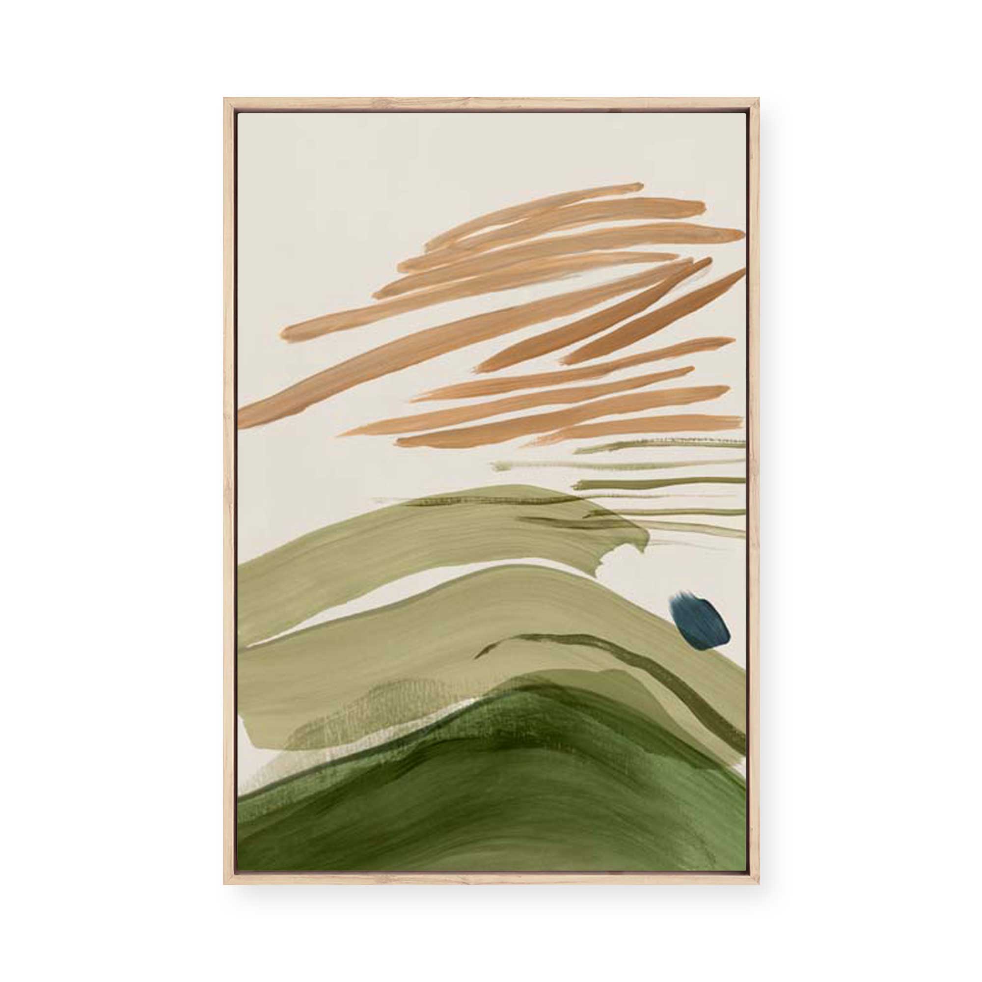 Brushstrokes in Earthy Harmony I | Framed Canvas