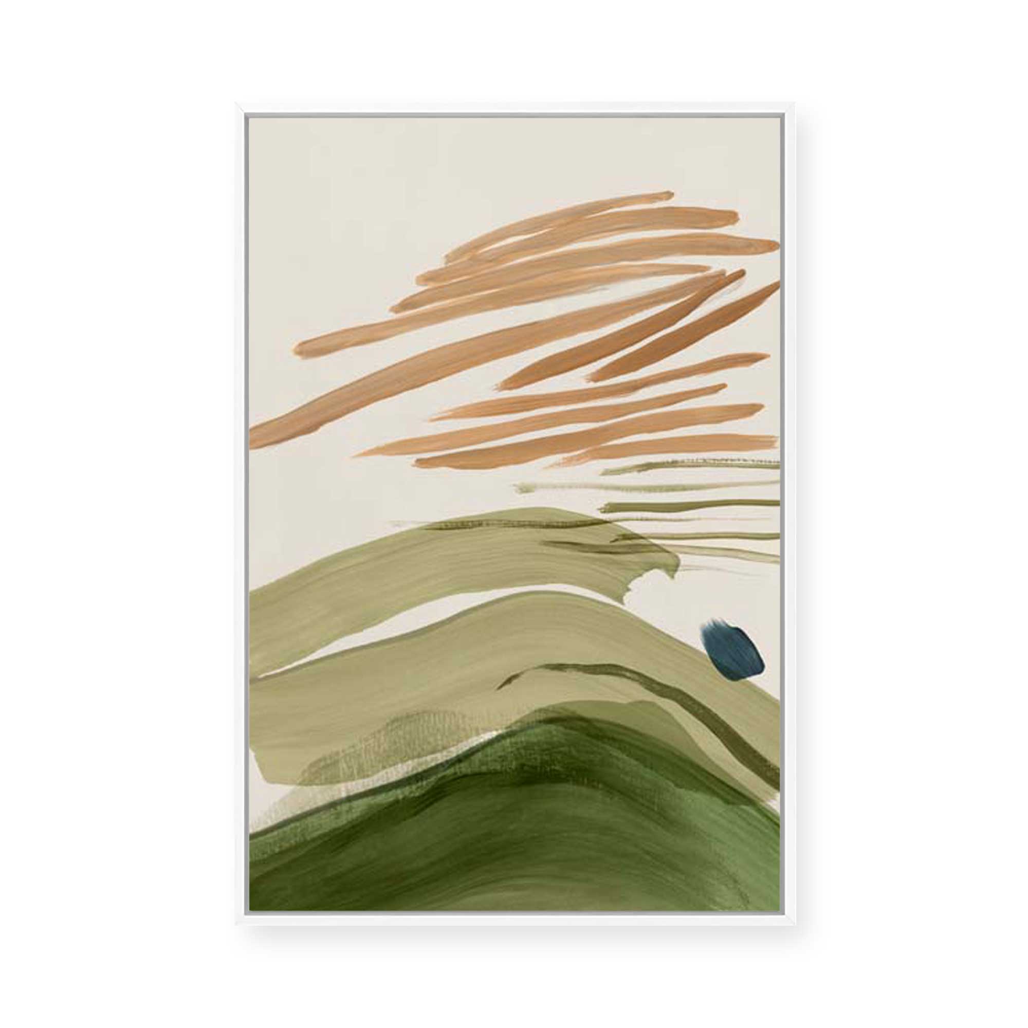 Brushstrokes in Earthy Harmony I | Framed Canvas