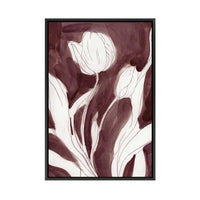 Burgundy Tulip I | Framed Canvas