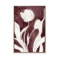 Burgundy Tulip I | Framed Canvas