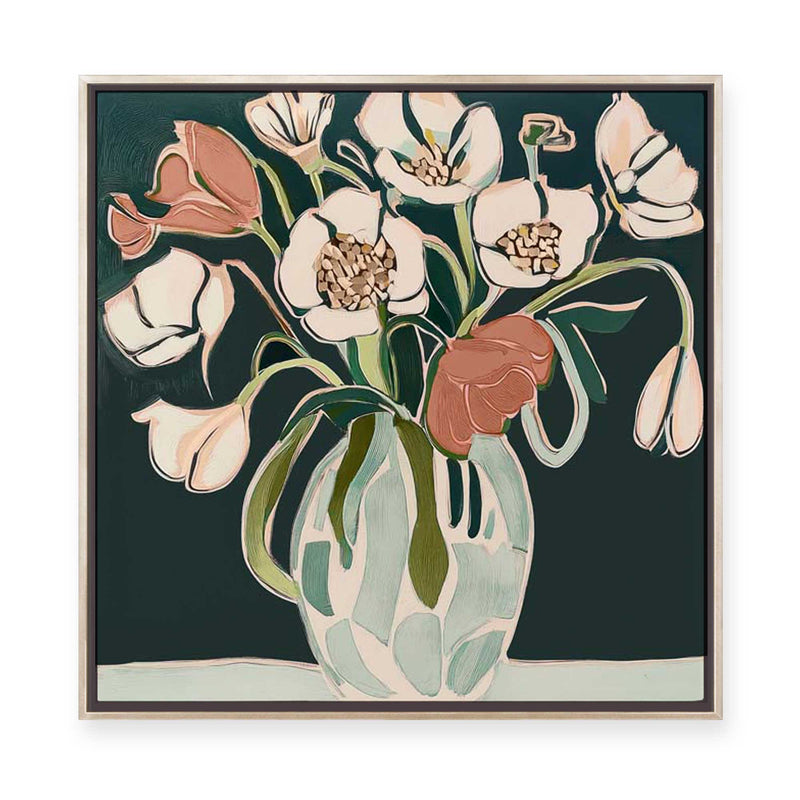 Burning Petals II | Framed Canvas