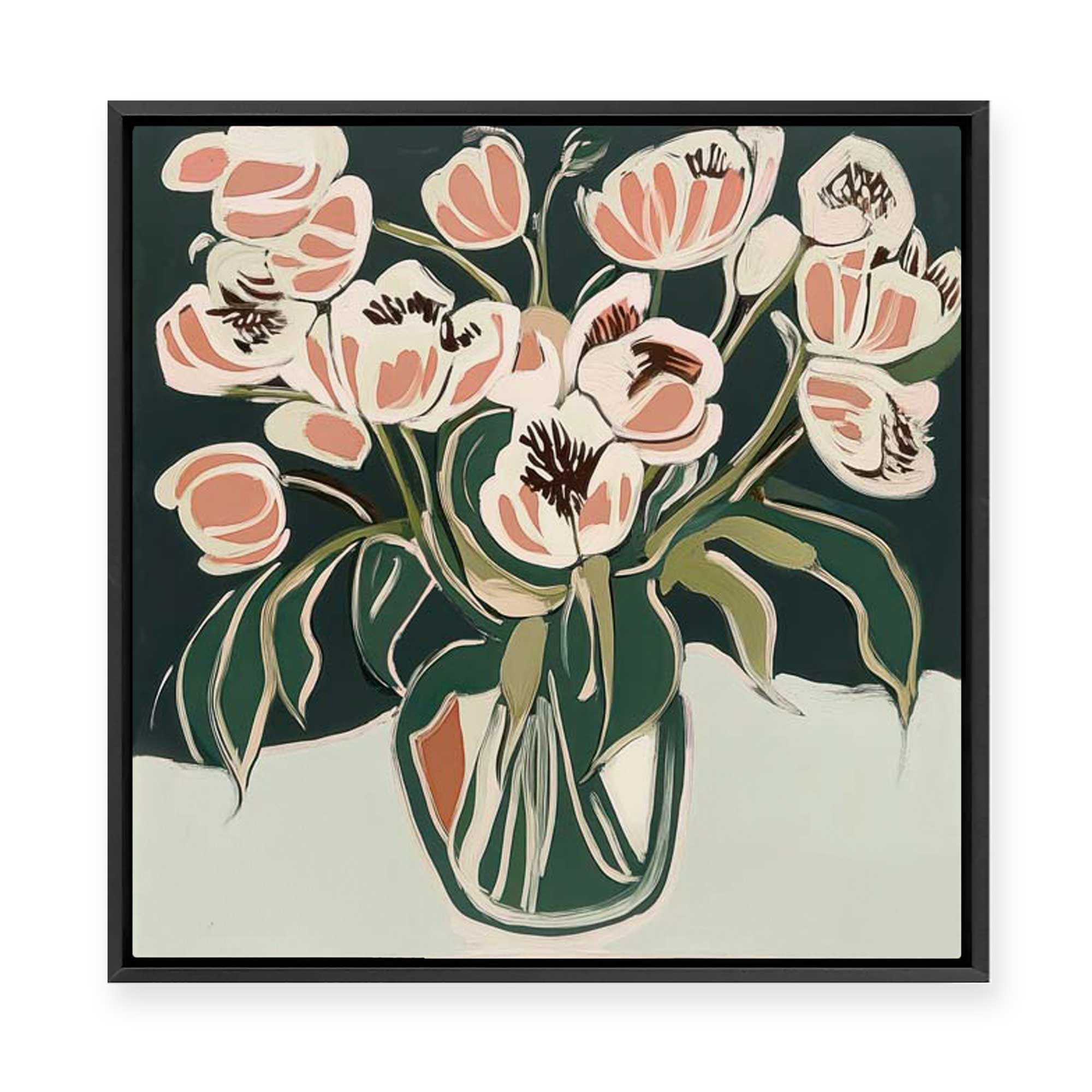 Burning Petals I | Framed Canvas