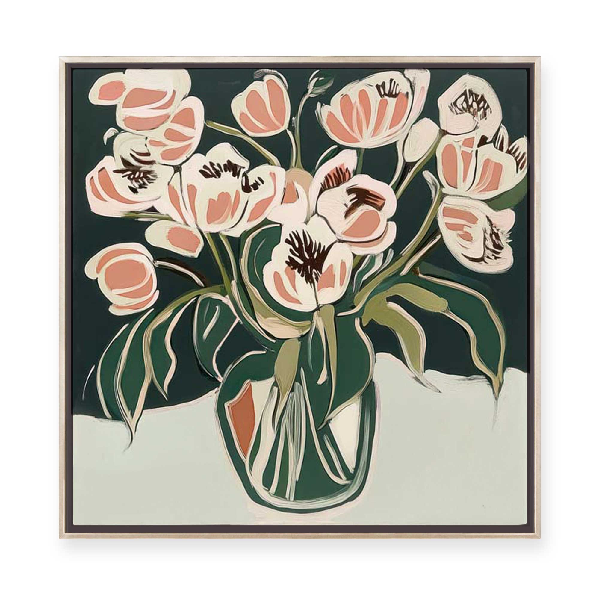 Burning Petals I | Framed Canvas