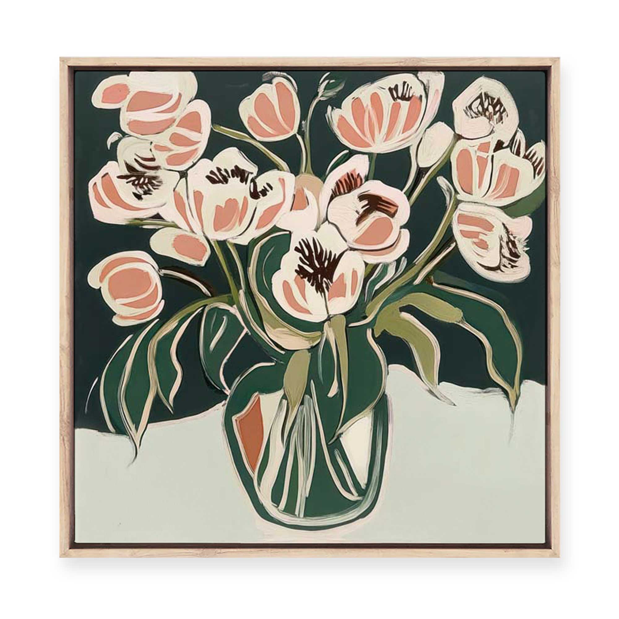 Burning Petals I | Framed Canvas