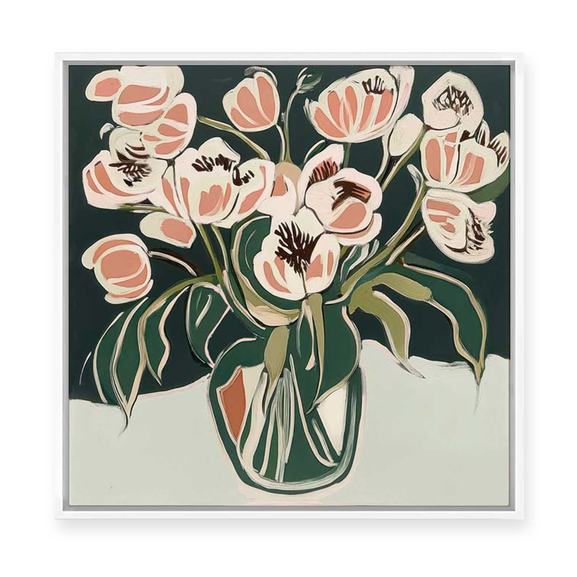 Burning Petals I | Framed Canvas
