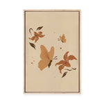 Butterflies and Flowers I | Framed Canvas