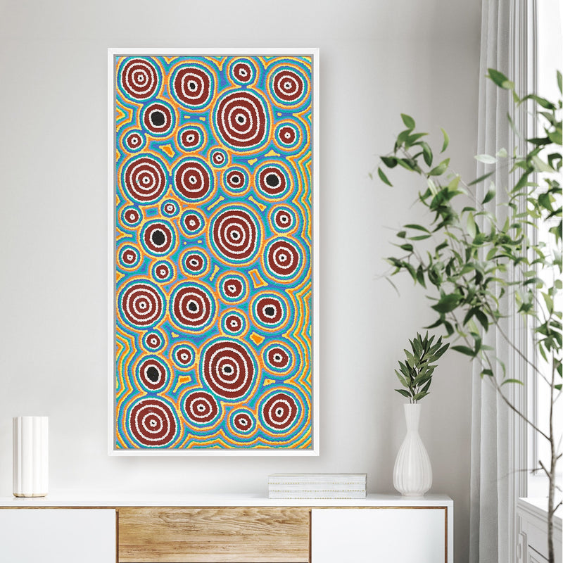 Janganpa Jukurrpa (Brush-tail  Possum Dreaming) Mawurrji No.2 | Framed Canvas Print
