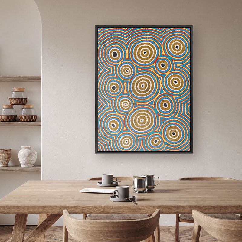 Janganpa Jukurrpa (Brush-tail  Possum Dreaming) Mawurrji No.3 | Framed Canvas Print