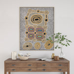 Janganpa Jukurrpa (Brush-tail  Possum Dreaming) Mawurrji No.4 | Framed Canvas Print