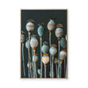 Cerulean Seed Pods | Framed Canvas