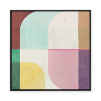 Colourful Geometric Arches | Framed Canvas