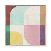 Colourful Geometric Arches | Framed Canvas