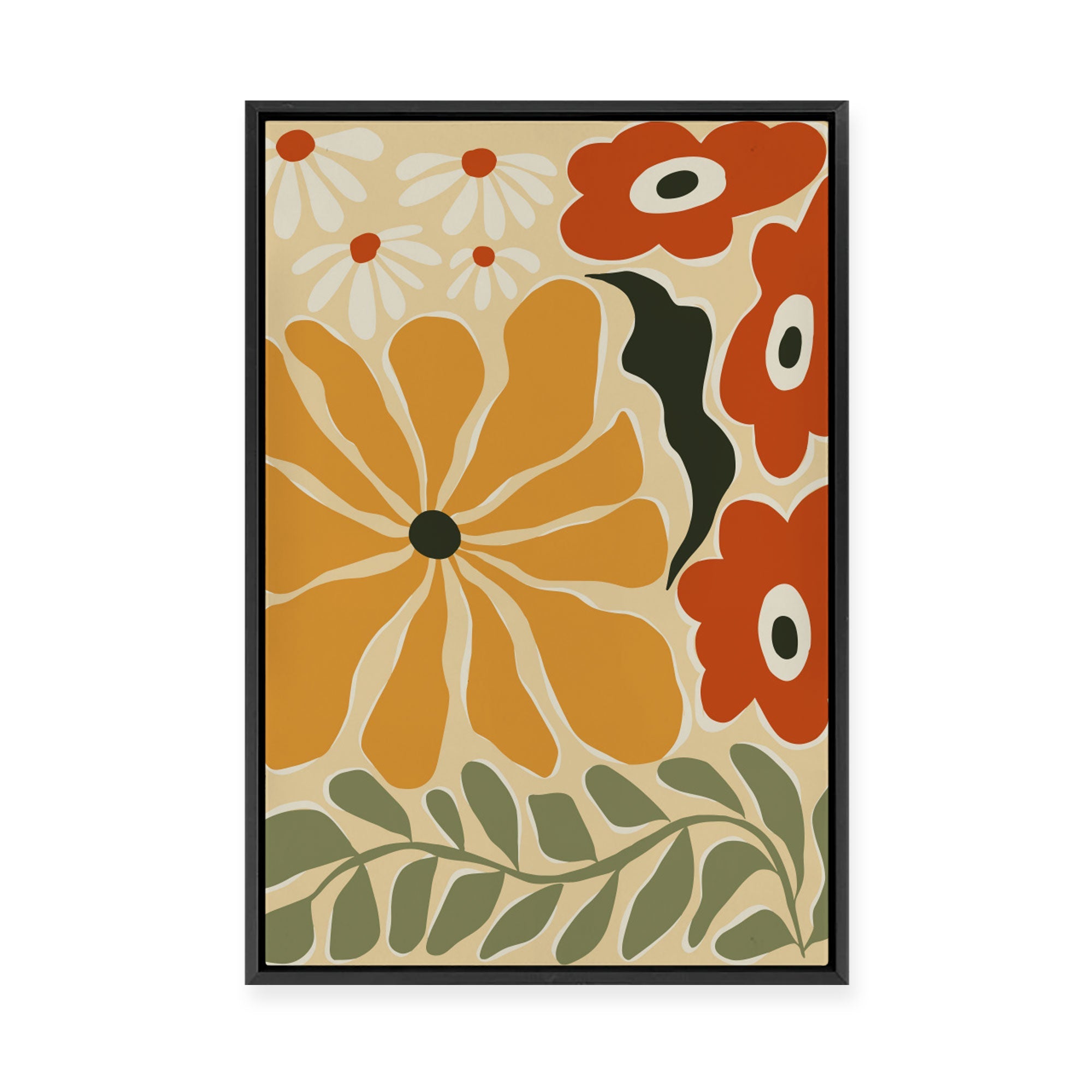 Colourful Mid Century | Framed Canvas