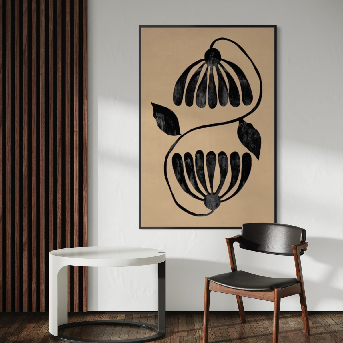 Contrasting Blooms II | Framed Canvas