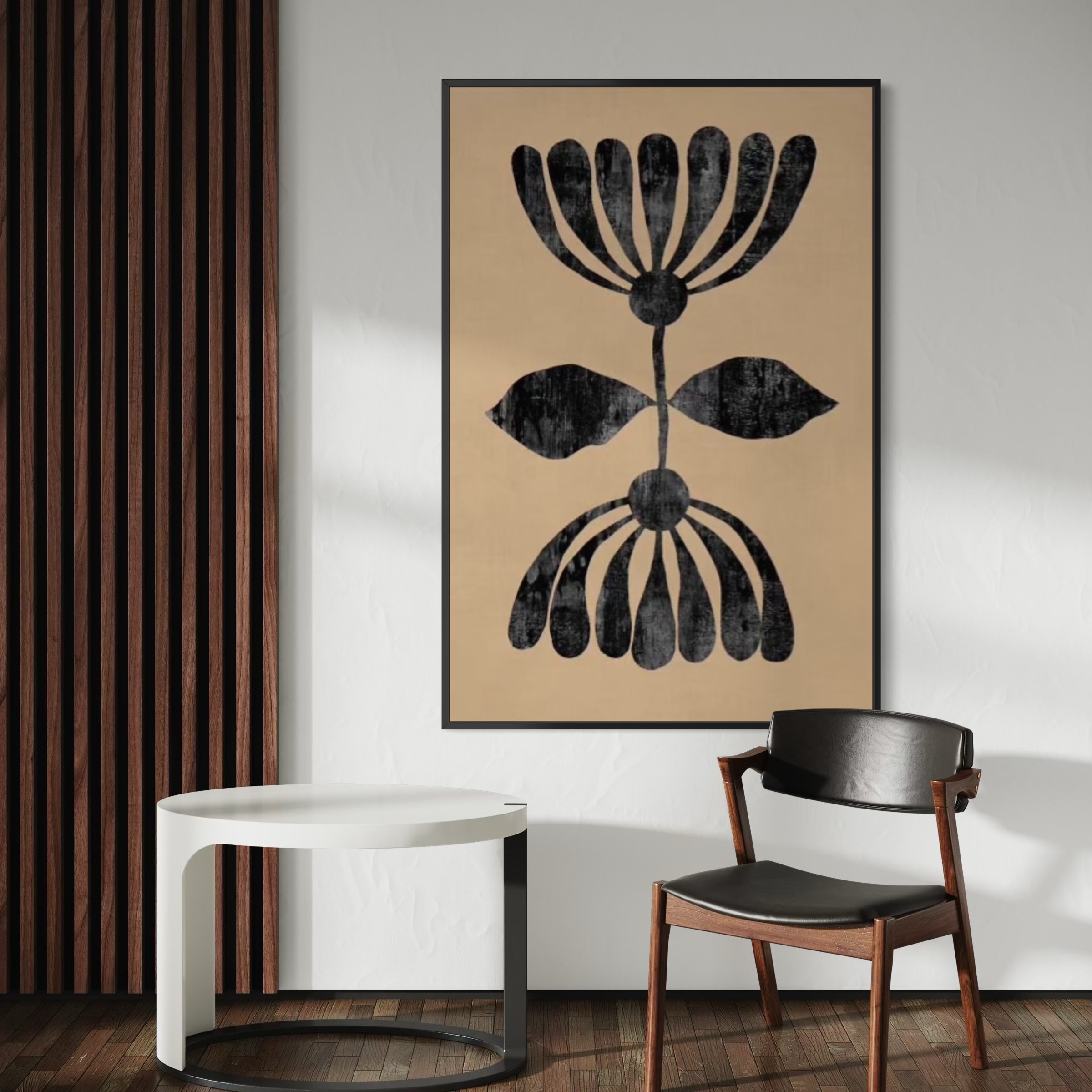 Contrasting Blooms I | Framed Canvas