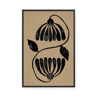 Contrasting Blooms II | Framed Canvas