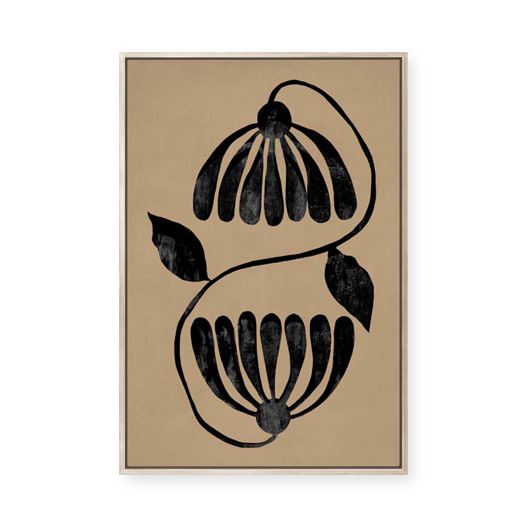 Contrasting Blooms II | Framed Canvas