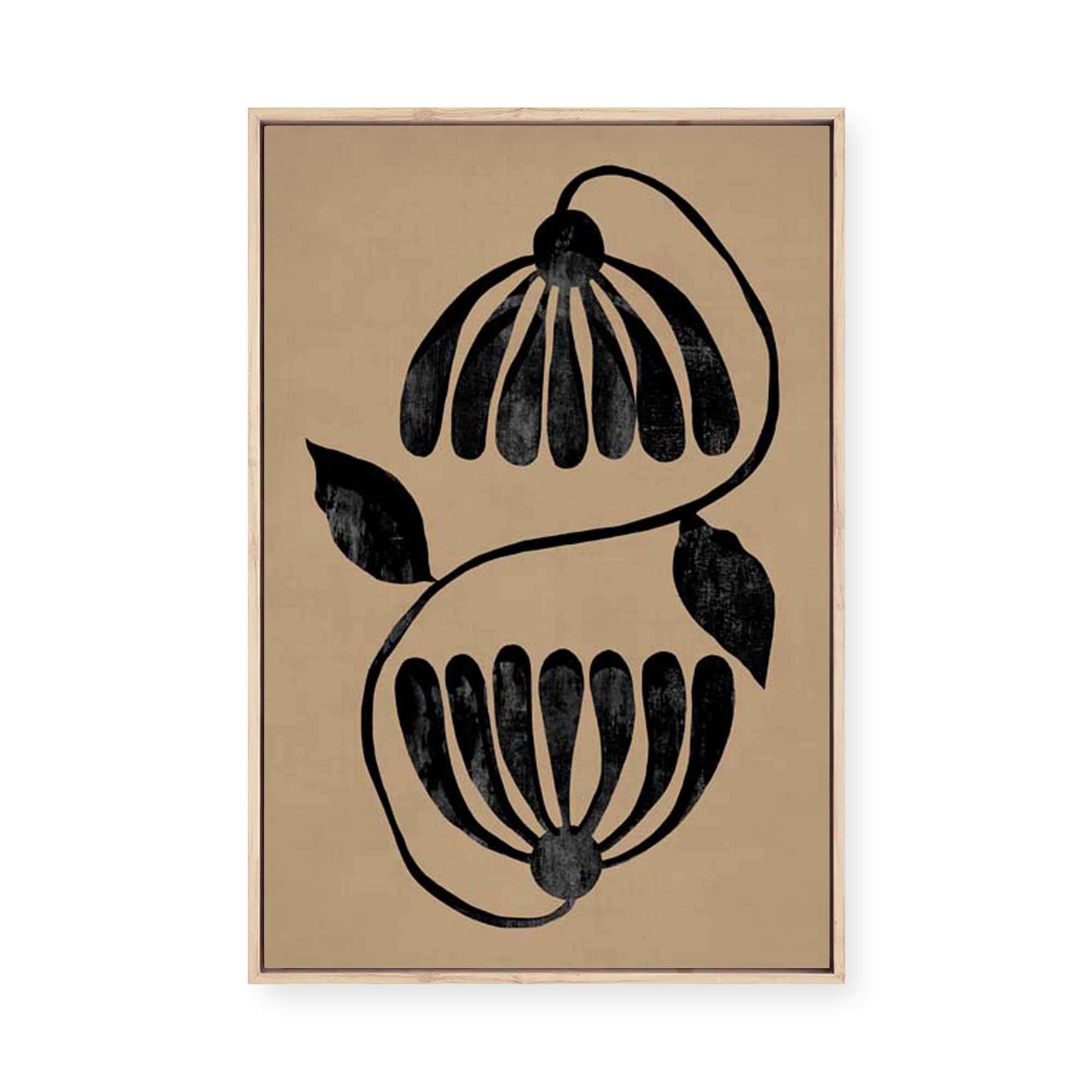 Contrasting Blooms II | Framed Canvas