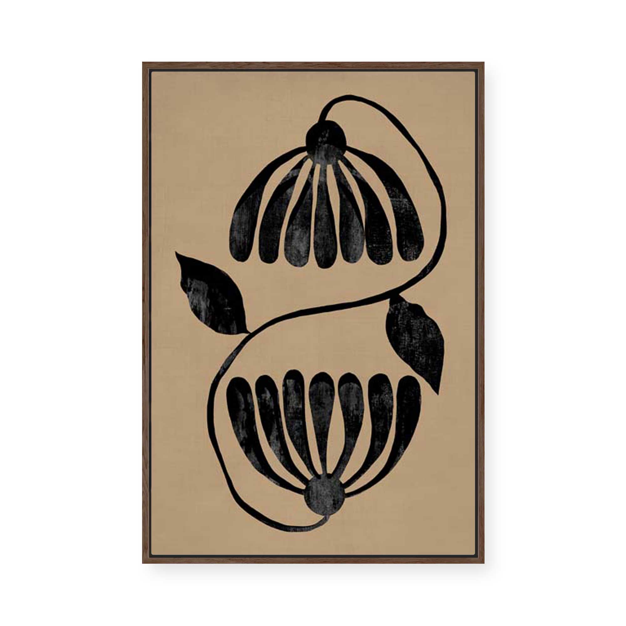 Contrasting Blooms II | Framed Canvas