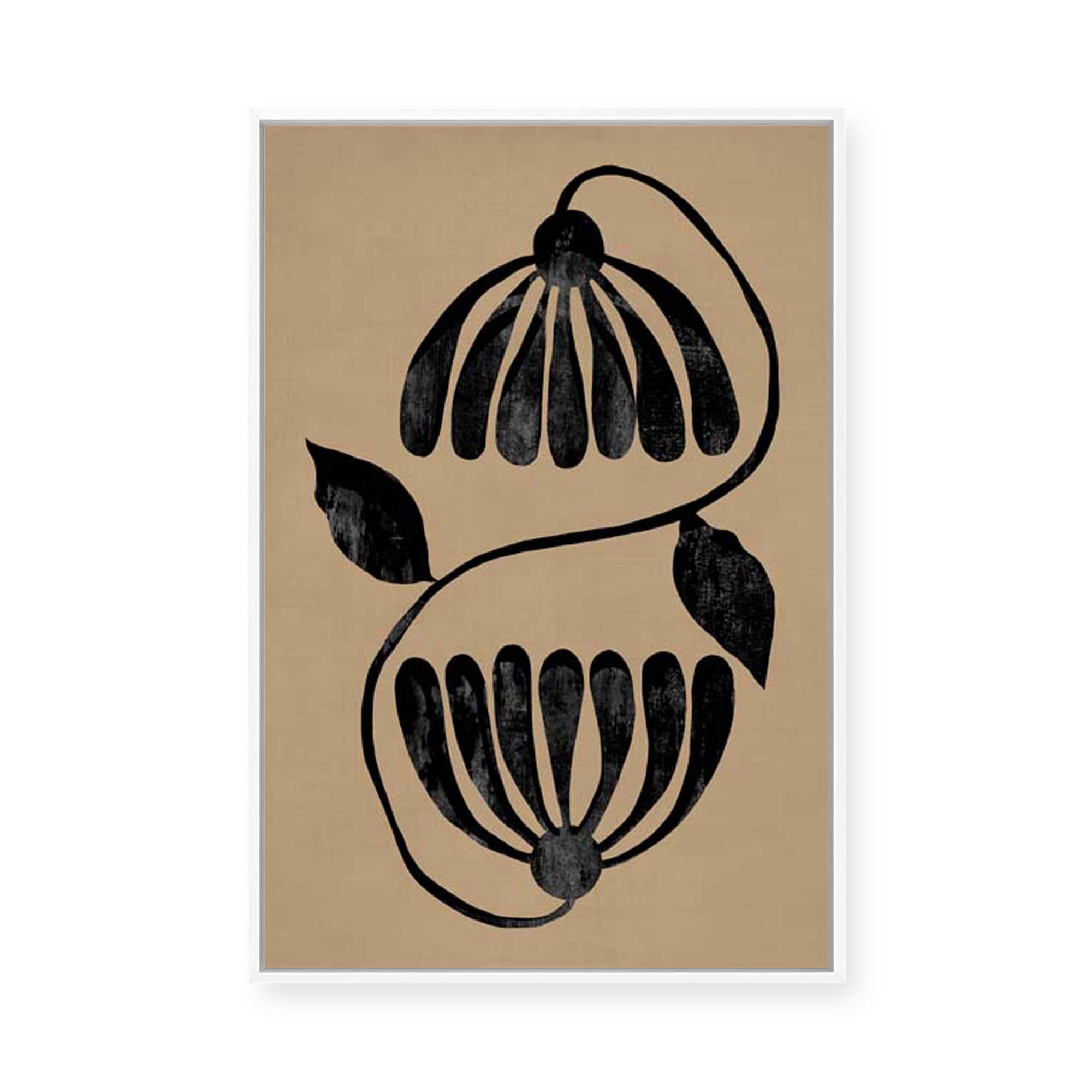 Contrasting Blooms II | Framed Canvas