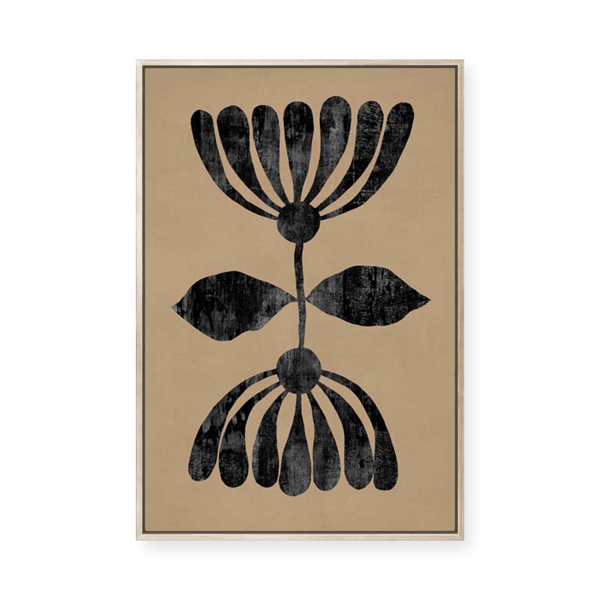 Contrasting Blooms I | Framed Canvas