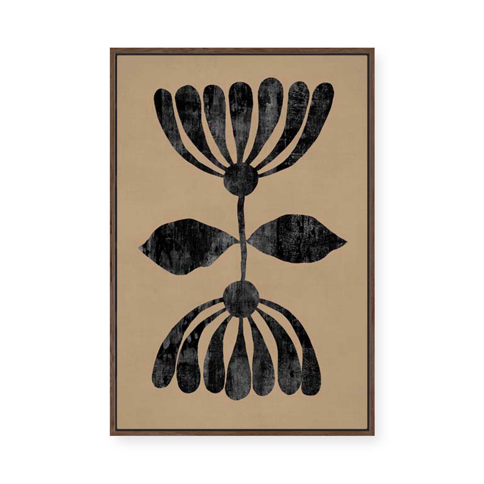 Contrasting Blooms I | Framed Canvas