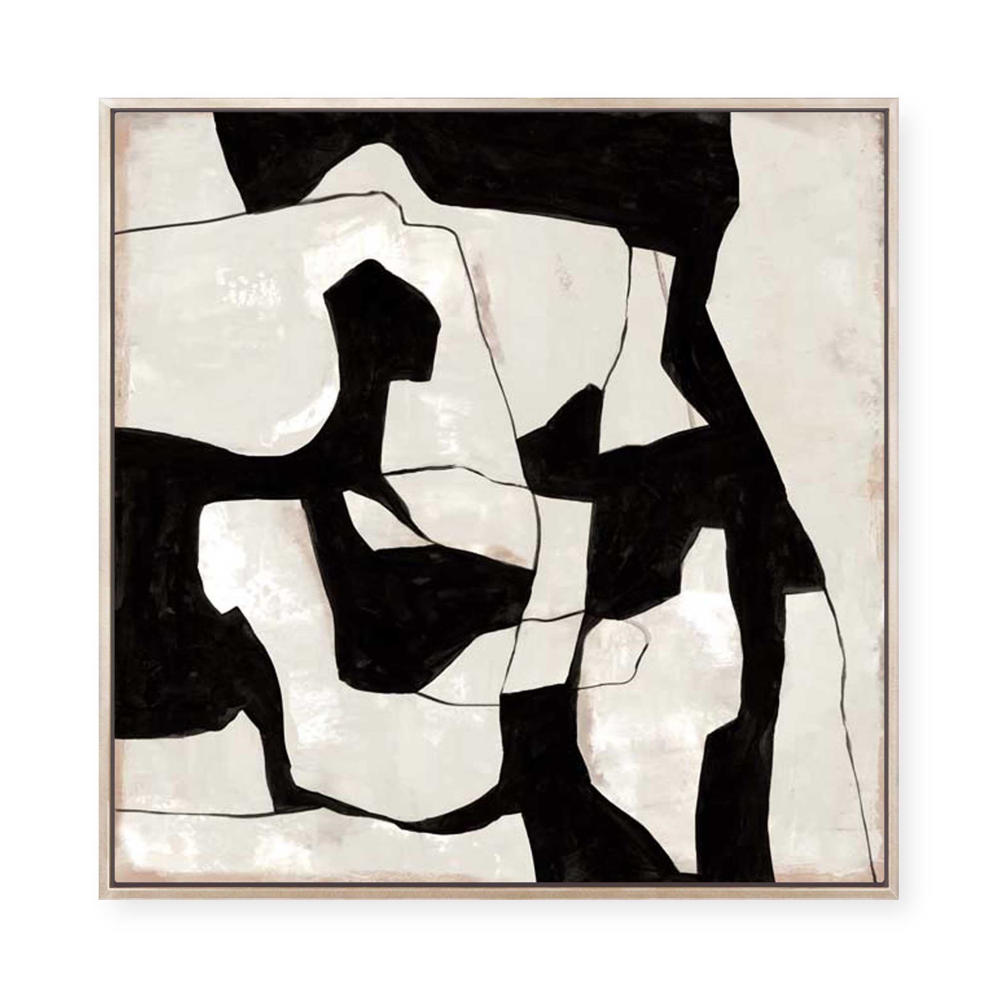Contrasting Shapes in Motion II | Framed Canvas