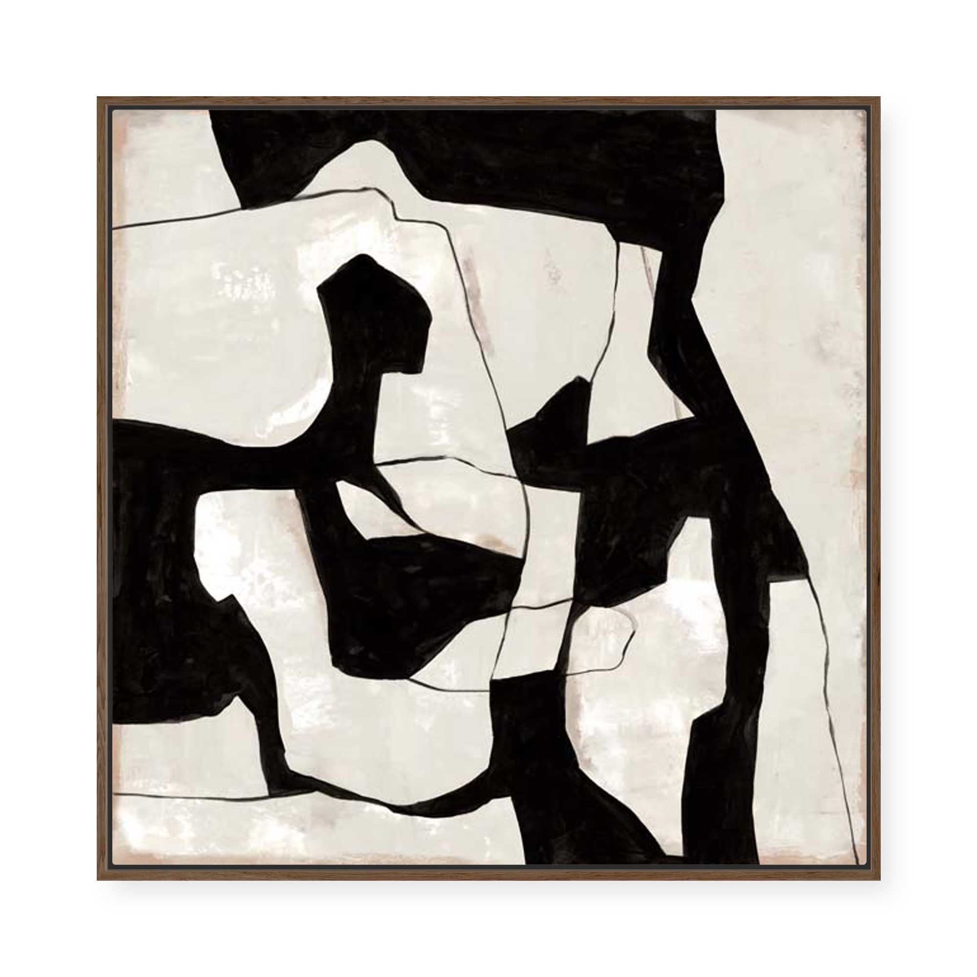 Contrasting Shapes in Motion II | Framed Canvas